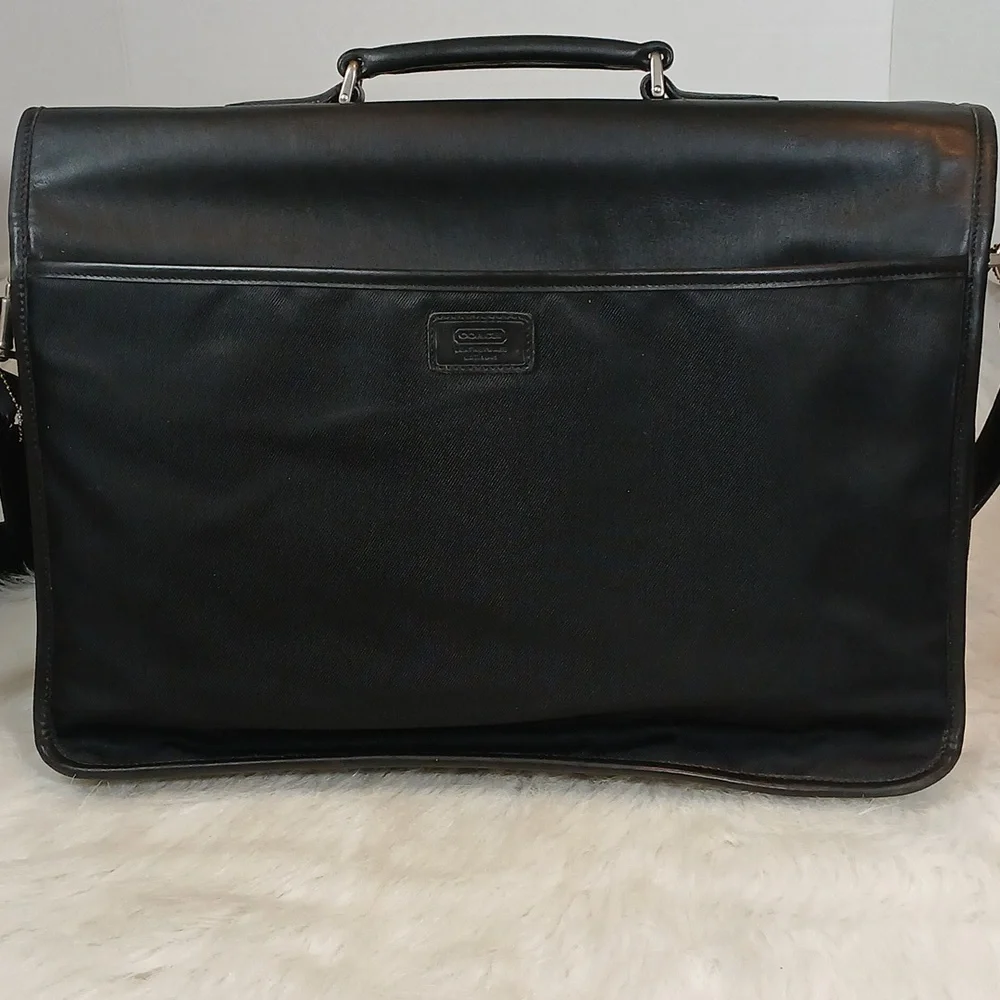 Coach Vintage Classic Leather/Nylon Black Leather Men's Bag